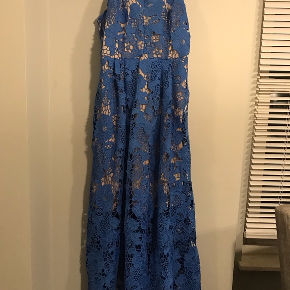 Brand New Blue Lace Midi Dress - Picture 4 of 4